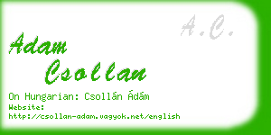 adam csollan business card